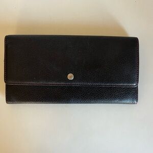 Coach Gorgeous Black Leather Travel Wallet